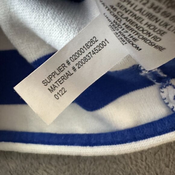 Lauren Ralph Lauren Knit Blazer Jacket SMALL Blue White Striped Preppy Nautical - Picture 6 of 6